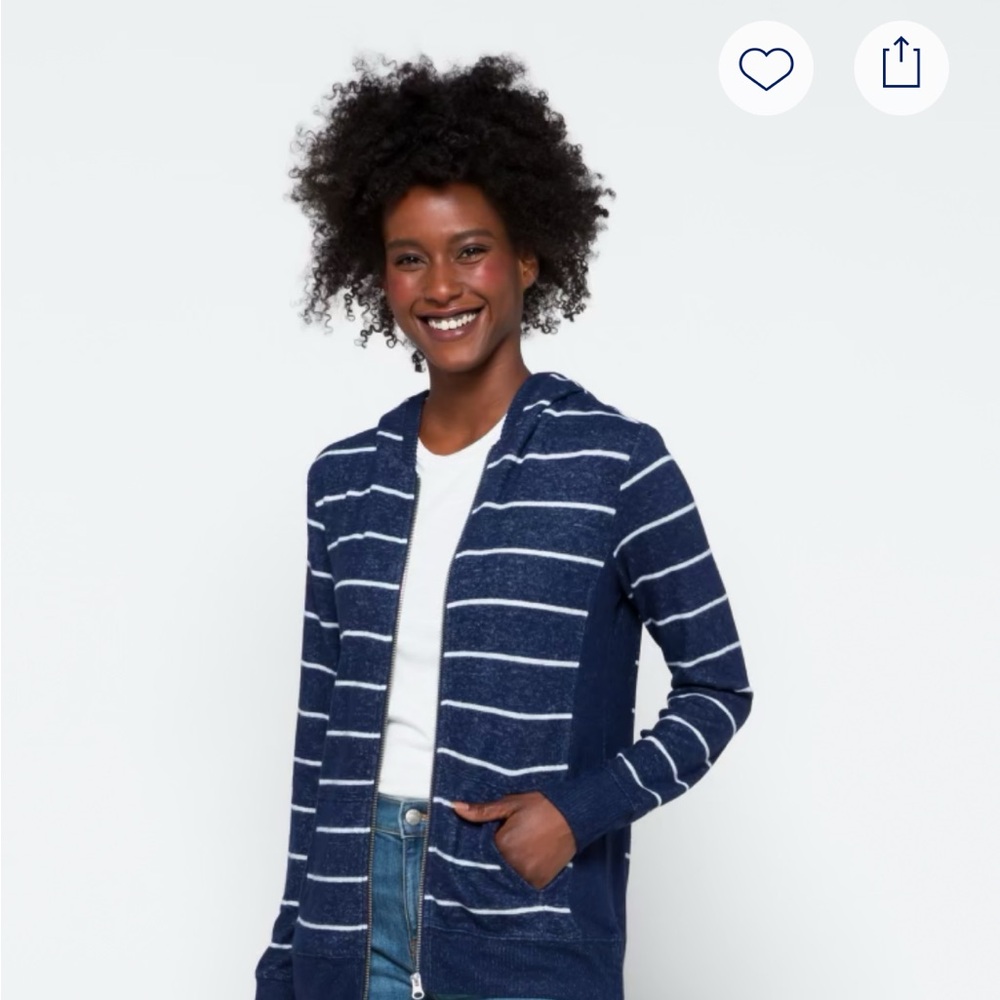 Market & Spruce Blakely Zip Up Hooded Brushed Knit Hoody